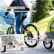 image 6 of PawHut Pet Bicycle Trailer Water Resistant Carrier 3 Wheels Push Pull Brake