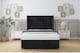 image 1 of Sloomy Falcon Black Naples Ottoman Bed With Mattress With 54" Wingback Headboard 6' Super King