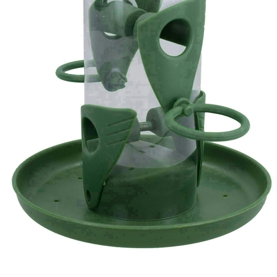image 1 of Wild Birds Large Plastic Flip Top Dried Mealworms Feeder Hanging Feeding Station