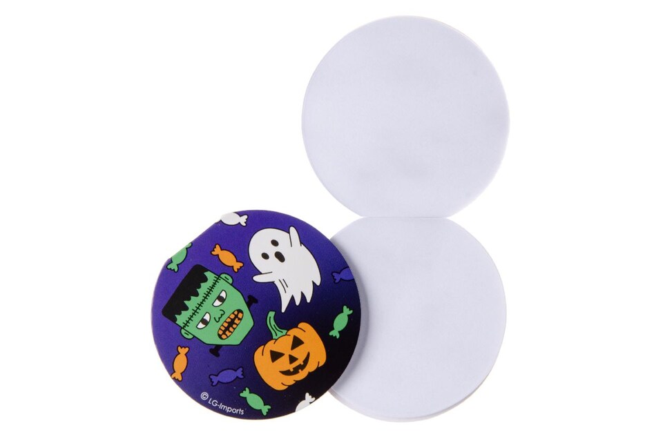 image 1 of Pack of 12 Round Halloween Notebooks 8cm
