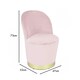 image 3 of Loretta Barrel Chair Dusty Pink Velvet Lightweight Accent Chair Pink