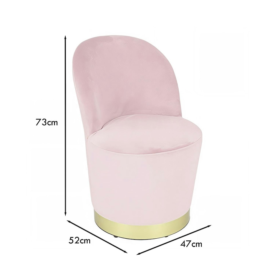 image 1 of Loretta Barrel Chair Dusty Pink Velvet Lightweight Accent Chair Pink
