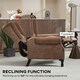 image 3 of HOMCOM Manual Reclining Armchair Recliner with Footrest Brown Brown