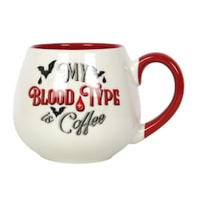 Something Different My Blood Type is Coffee Rounded Mug - White/Red - One Size