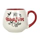 image 1 of Something Different My Blood Type is Coffee Rounded Mug - White/Red - One Size