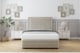image 2 of Sloomy Ashford Cream Plush Divan Bed Base 2 Drawers Right Side With 26 Inch Strutted Headboard & 12 Inch Matching Footboard | Cream | Cream | King | 1