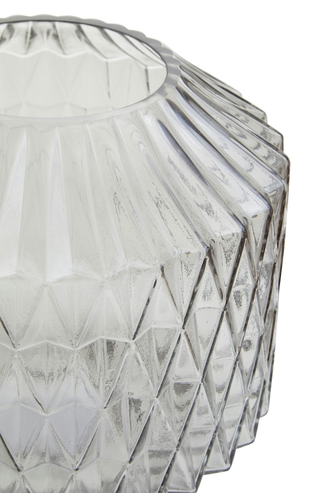 image 1 of Brice Large Grey Glass Vase | Grey