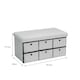 image 10 of Folding Ottoman Storage Bench 6 Drawer Compact Space-Saving Furniture | Cream