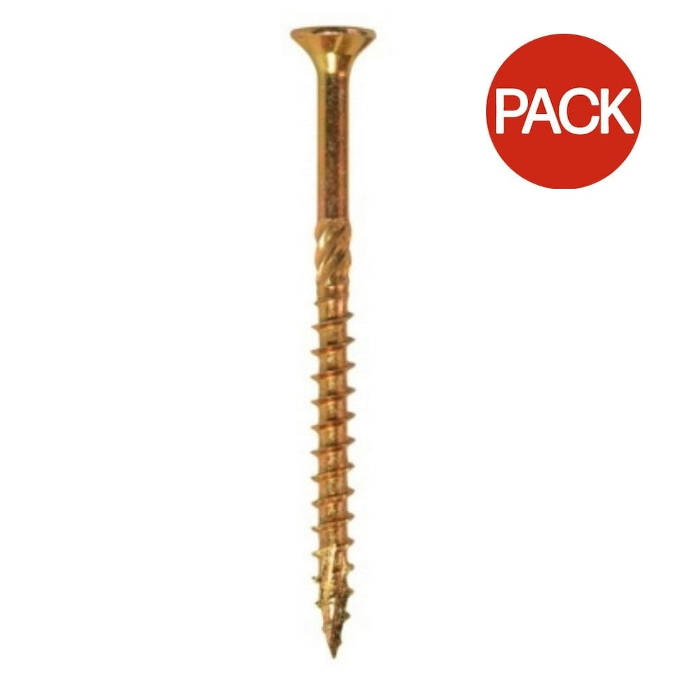 image 1 of Picardy Torx Wood Screws (Pack of 100) - Golden Yellow - 45mm x 80mm