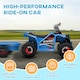 image 5 of HOMCOM Electric Quad Bike, 6V Kids Ride-On ATV with Back Trailer - Blue