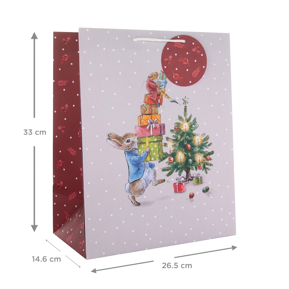 image 1 of Hallmark Pack Of 3 Large Christmas Gift Bags - Peter Rabbit Design