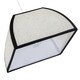 image 5 of Vintage Victorian Square Lamp Shade in Oatmeal Linen and Black Trim | Black | Black | 1