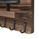image 3 of Living and Home Rustic Paulownia Wall Key Holder - Brown