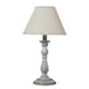 image 1 of Hill Interiors Augusta Column Table Lamp (UK Plug) - Grey - 31cm x 12cm x 12cm
