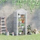 image 2 of Outsunny Mini Greenhouse 4-Tier Portable Plant House Shed w PE Cover, Green