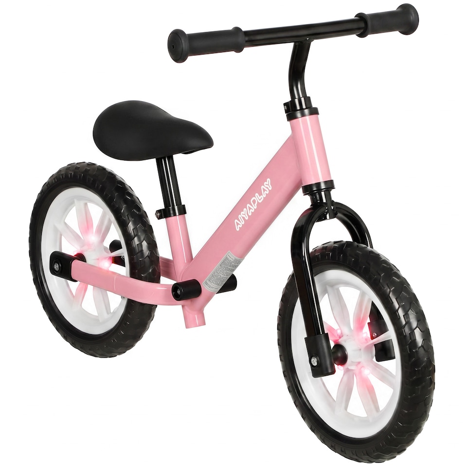 image 1 of AIYAPLAY 11.2" Balance Bike with Lighting Wheels for 2-5 Years, Pink