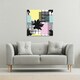 image 2 of Geometric Shape & Leaf Print (Canvas Print) 127 x 127 x 4cm