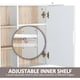 image 5 of HOMCOM Wall Mounted Bathroom Storage Cabinet w/ Mirrored Door, Adjustable Shelf