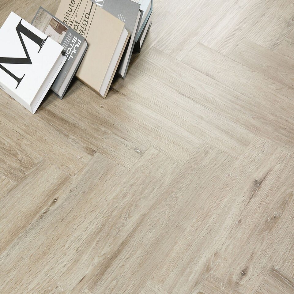 image 1 of Glue Down LVT Flooring 2.5mm NodSl Hazel Herringbone Wood Effect Luxury Vinyl Tile For Home & Commercial Use | Grey | Grey | Planks per Pack:  16  | Coverage per Pack: 2.23m² | 1