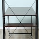 image 6 of HOMCOM Computer Desk Laptop Table w/4-tier Bookshelf  Metal Frame Walnut, Black