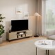 image 5 of Vonhaus Lena Rattan Effect TV Stand with 2 Open Shelves for Living Room