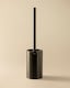 image 2 of Cosmic Free Standing Toilet Brush with Durable Metal for Bathroom, Brushed Black