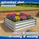 image 2 of Harbour Housewares Square Galvanised Steel Raised Garden Bed - 60cm x 60cm - Silver | Silver | Silver