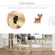 image 8 of PawHut Freestanding Pet Dog Gate, Six-Panel Foldable Wooden Playpen, 432cm