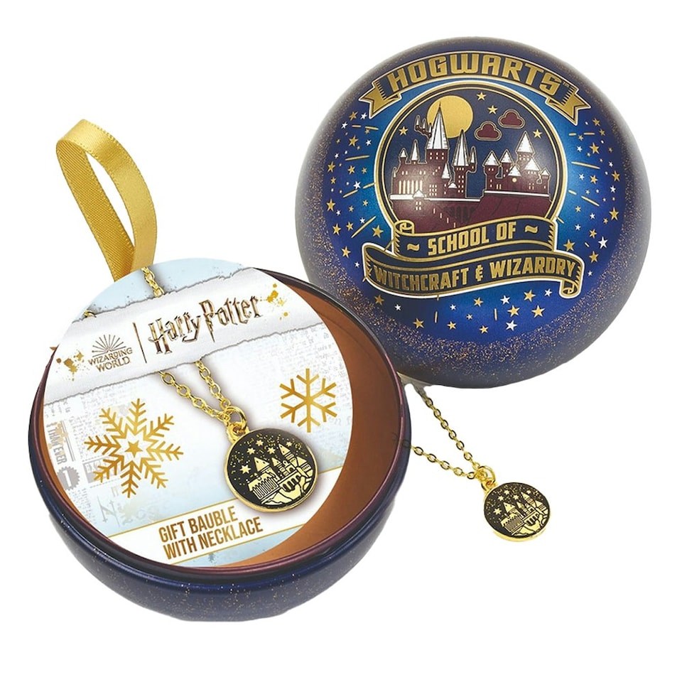 image 1 of Harry Potter Hogwarts Castle Christmas Bauble - Royal Blue/Gold - One Size