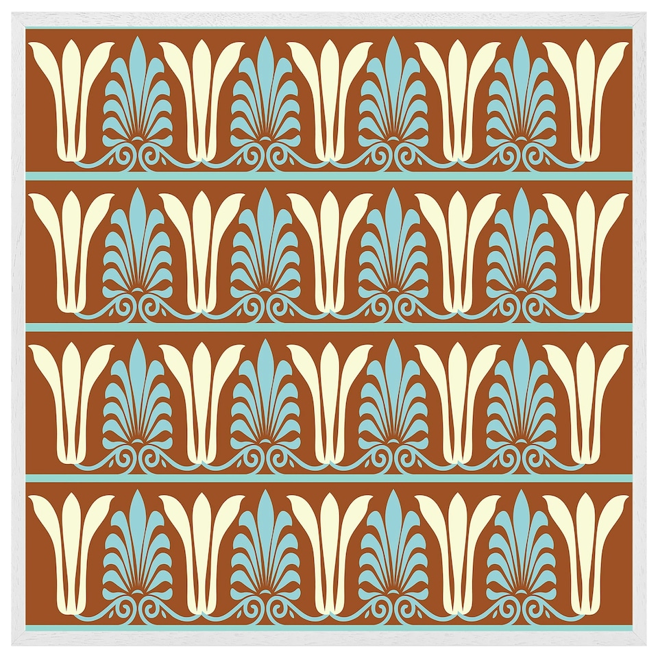 image 1 of Egyptian flower ornament pattern (Picutre Frame) White | M