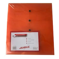 Pack of 60 A4 Orange Document Wallets by Janrax