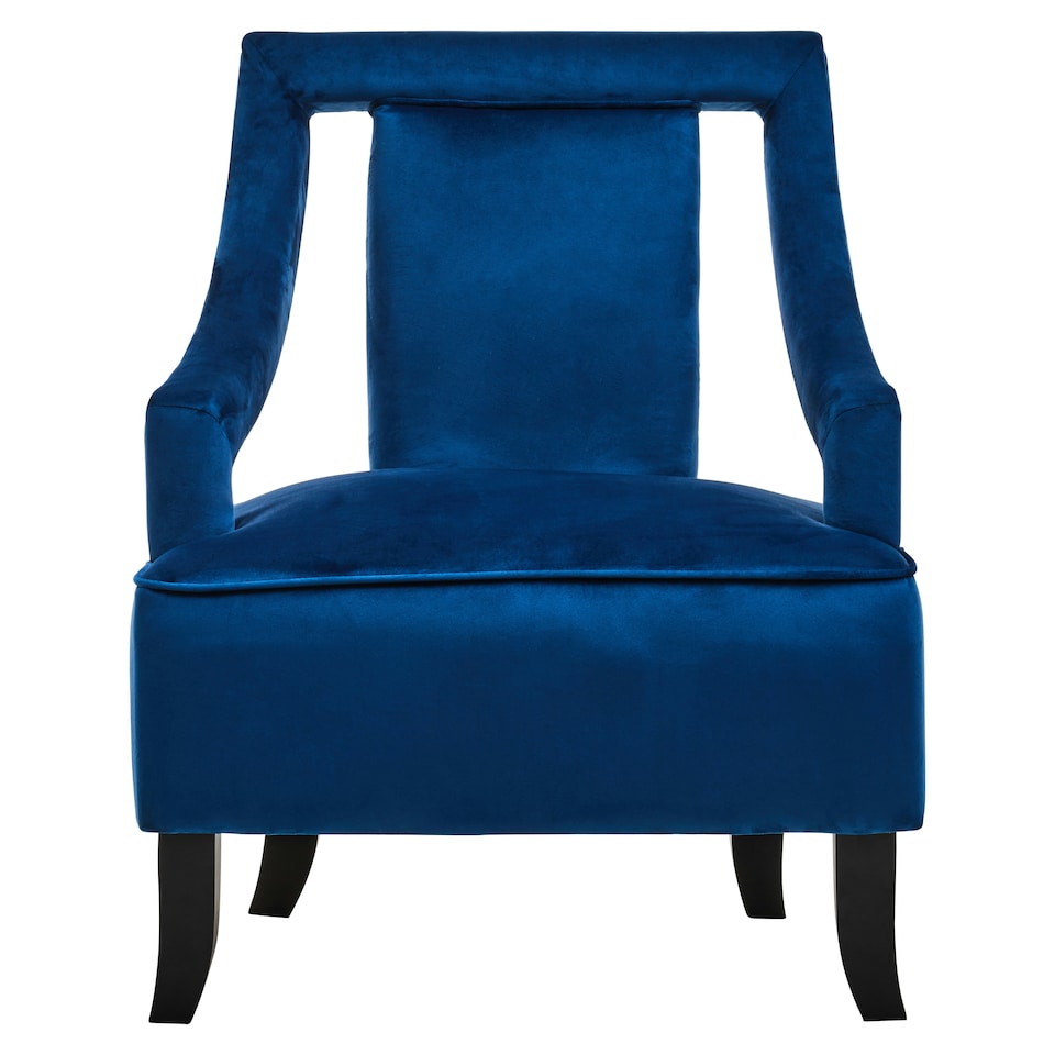 image 1 of Interiors by Premier Midnight Blue Velvet Chair Blue