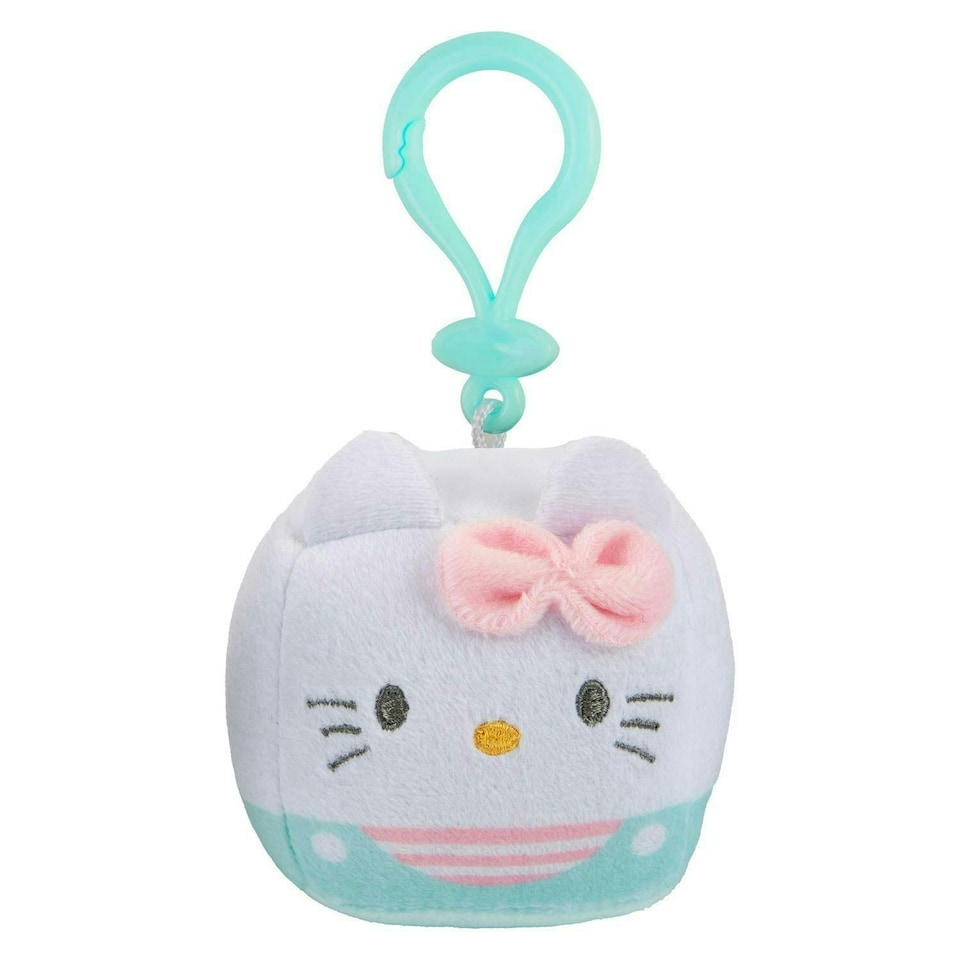 image 1 of Hello Kitty Soft Toy Cubeez Plush Turquoise Cute Plush Huggable Cuddly 7cm Blue