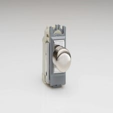 Varilight GJP100S 2-Way Push-On/Off Rotary LED Dimmer 0-120W (1-10 LEDs) (1 Grid Space) Stainless Steel N/A