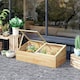 image 2 of Outsunny Wood Cold Frame Greenhouse Garden Polycarbonate Grow House, Natural