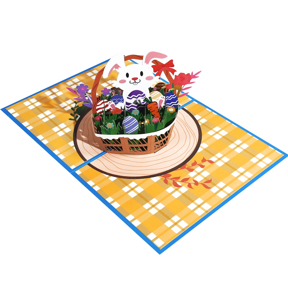 image 1 of Bunny Basket Surprise 3D Pop-Up Easter Card
