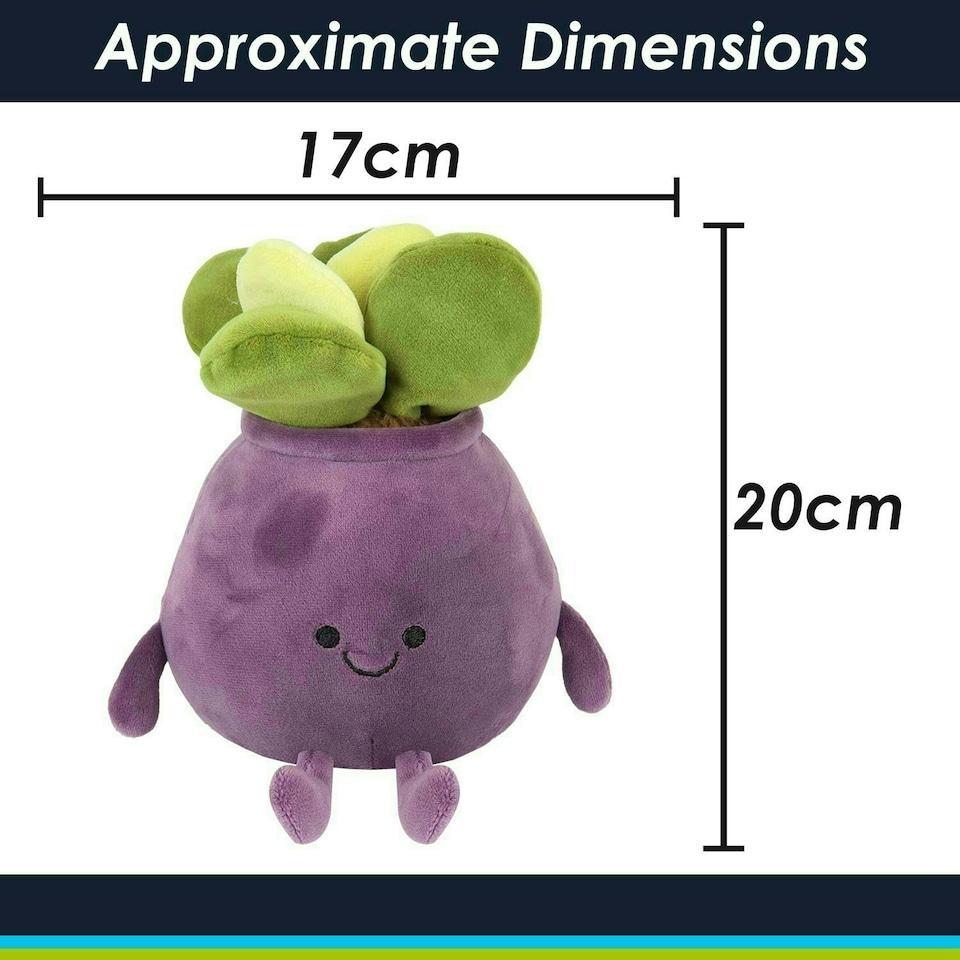 image 1 of Potted Plants Soft Toy Cute Plushie Huggable Cuddly Stuffed Toy 20cm Purple