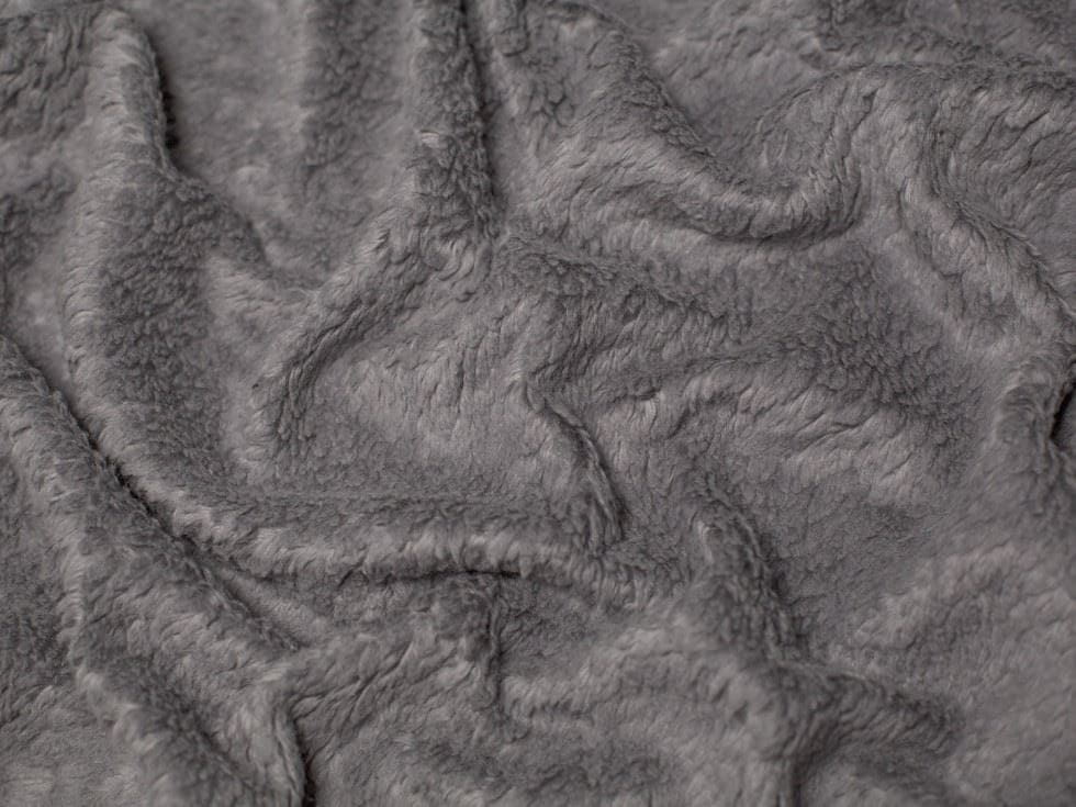 Minerva Core Range Grey Cotton Sherpa Fleece Fur Fabric for Dressmaking, Toy Making, 150cm / 59" Wide - per metre
