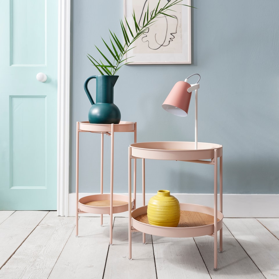image 1 of Solna Large Coffee Table in Blush Pink
