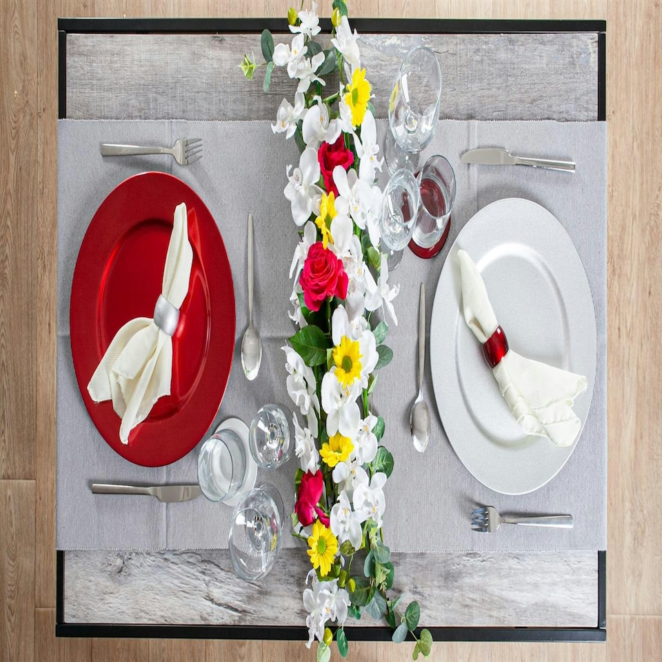 image 1 of Argon Tableware Metallic Charger Plate - 33cm - Silver Silver