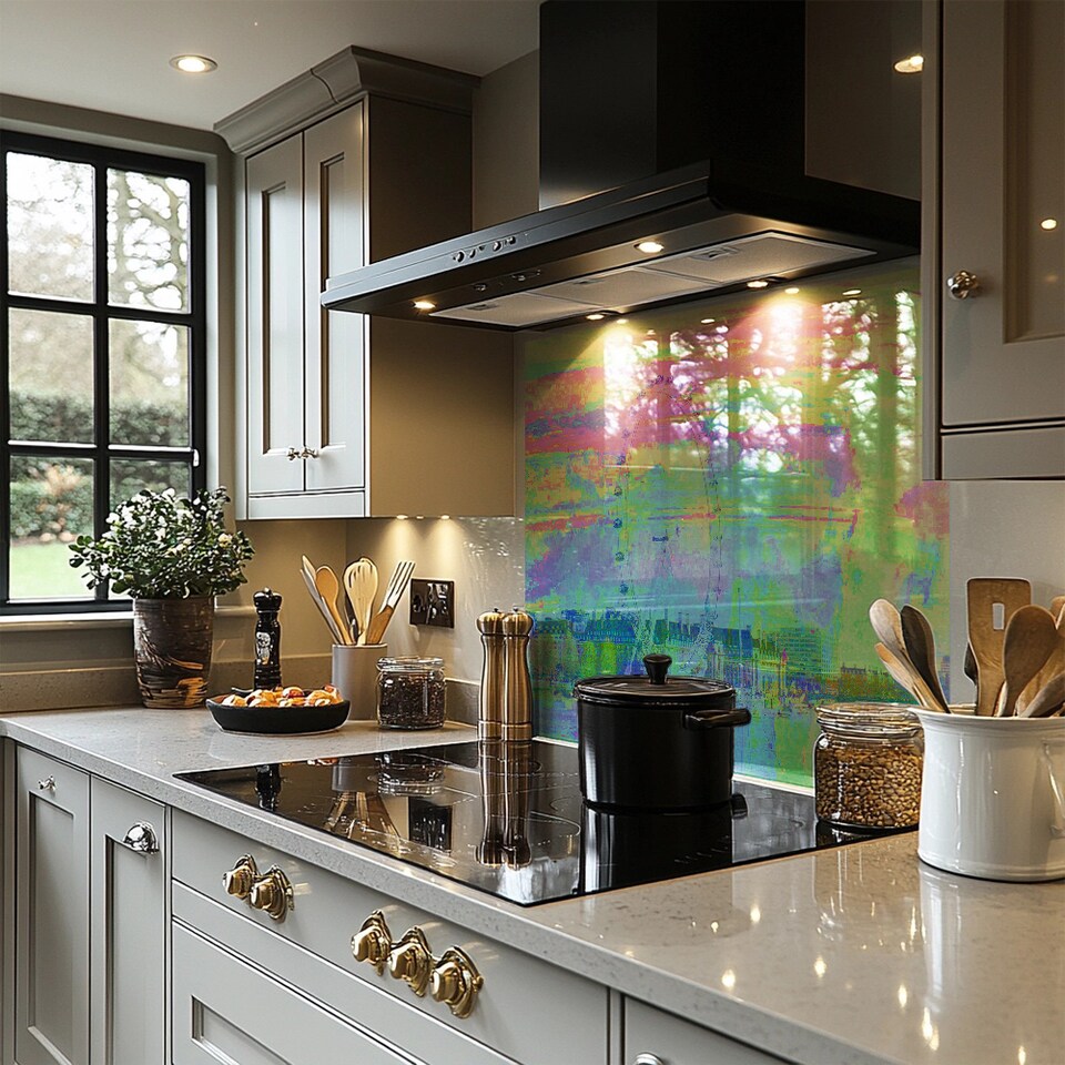 image 1 of Fuzzy London Splash Back | White