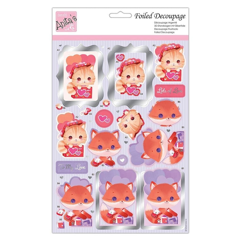 Foiled Decoupage - Cat In a Box - Docraft