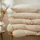 image 4 of Touch Of Linen - Creamy Almond - Duvet Cover Set (Includes 2 Pillowcases - 1 For Single) Cream | Creamy Almond | Double