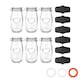 image 1 of Nicola Spring Heart Glass Storage Jars with Labels - 1.5 Litre - Clear Seal - Pack of 6