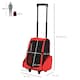 image 4 of PawHut Pet Travel Backpack Bag Cat Puppy Dog Carrier w/ Trolley and Telescopic