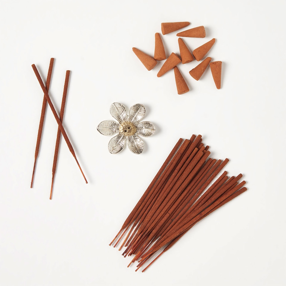 image 1 of Homescapes Zen Incense Gift Set – Dark Amber & Ginger Lily