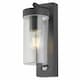 image 3 of Set of 2 Hadron - Black Motion Sensor Outdoor Wall Lights | Black | Clear | 2