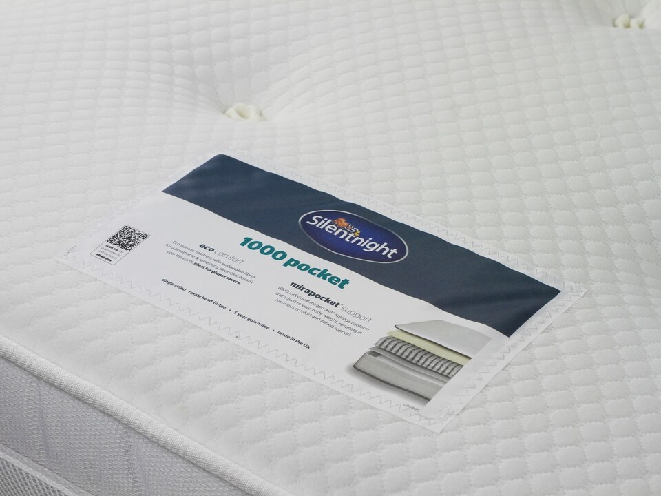 image 1 of Silentnight Pocket Ortho Mattress - Firm Orthopaedic  - 1000 Pocket Springs | White | Double