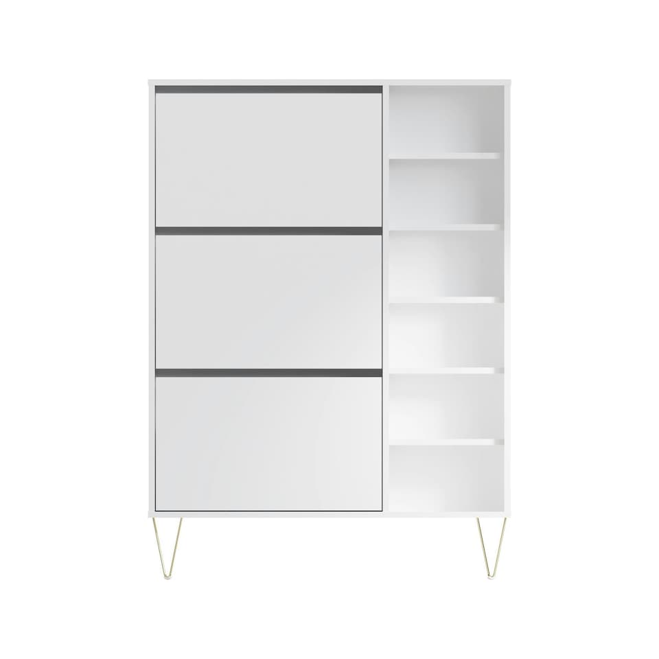 image 1 of 3 Drawer Shoe Cabinet