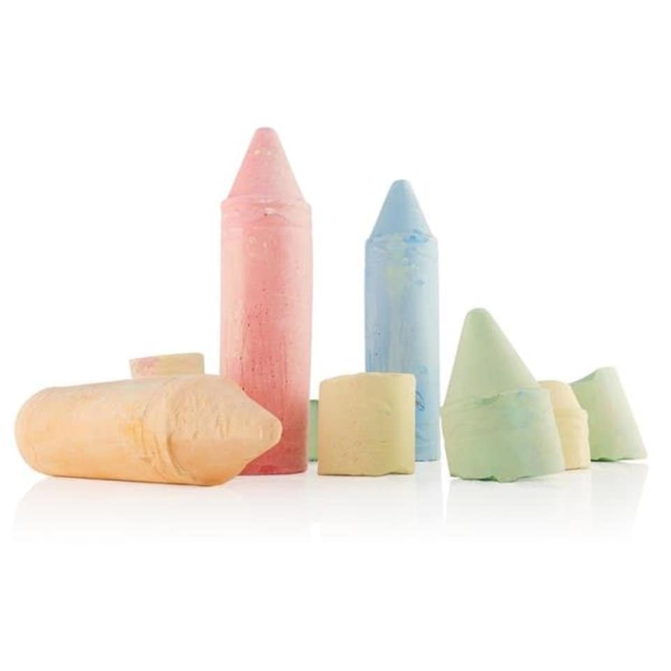 image 1 of Pack of 5 9cm Jumbo Coloured Sidewalk Chalk by World of Colour